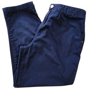 Casual Collection by F&F Womens 4 Cropped Pant Pockets Belt Loops Zip Fly Blue